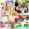 Kids Bounce House with Ball Pit Slide and Climbing Wall Inflatable Play Area for Backyard Fun with 550W Blower